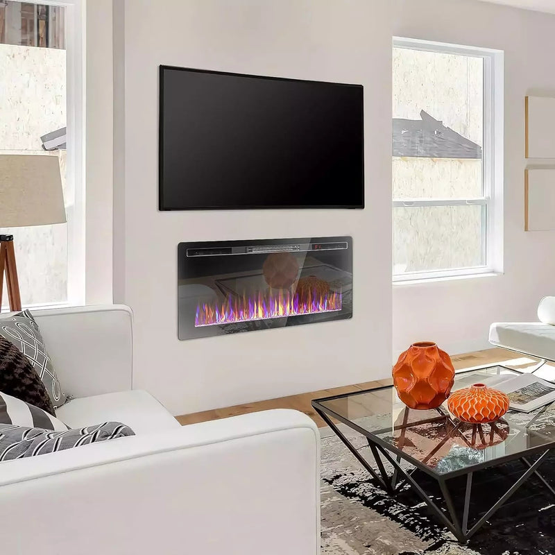 VITESSE Ultra-Thin Silence Linear Mirrored Electric Fireplace