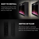 VITESSE Ultra-Thin Silence Linear Mirrored Electric Fireplace