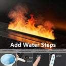 VITESSE Water Vapor Fireplace with Humidifier, 13 Colors Realistic Atomized Flame, Remote Control & Easy Water Fill