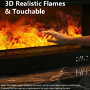 VITESSE Water Vapor Fireplace with Humidifier, 13 Colors Realistic Atomized Flame, Remote Control & Easy Water Fill
