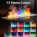 VITESSE Water Vapor Fireplace with Humidifier, 13 Colors Realistic Atomized Flame, Remote Control & Easy Water Fill