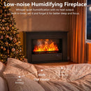 VITESSE Water Vapor Fireplace with Humidifier, 13 Colors Realistic Atomized Flame, Remote Control & Easy Water Fill