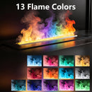 VITESSE Water Vapor Fireplace with Humidifier, 13 Colors Realistic Atomized Flame, Remote Control & Easy Water Fill