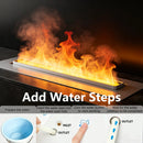 VITESSE Water Vapor Fireplace with Humidifier, 13 Colors Realistic Atomized Flame, Remote Control & Easy Water Fill