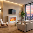 VITESSE Water Vapor Fireplace with Humidifier, 13 Colors Realistic Atomized Flame, Remote Control & Easy Water Fill