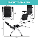 VITESSE Zero Gravity Chair,Adjustable Folding Reclining Lounge Chair