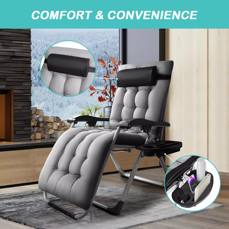 VITESSE Zero Gravity Chair,Adjustable Folding Reclining Lounge Chair
