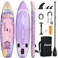 Waleaf 11' Inflatable Stand Up Paddle Board, Extra Wide SUP with 450LB Capacity & Non-Slip EVA Deck, Lightweight Stable Design for Adults Youth All Skill Levels, Ideal for Fishing Yoga