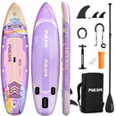 Waleaf 11' Inflatable Stand Up Paddle Board, Extra Wide SUP with 450LB Capacity & Non-Slip EVA Deck, Lightweight Stable Design for Adults Youth All Skill Levels, Ideal for Fishing Yoga