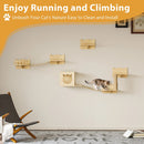 Waleaf 16 Piece Cat Wall Shelves for Indoor cats,Wall Mounted Cat Climber Set with House,Tunnel,Bridge,Steps,Scratcher,Bed