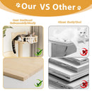 Waleaf 16 Piece Cat Wall Shelves for Indoor cats,Wall Mounted Cat Climber Set with House,Tunnel,Bridge,Steps,Scratcher,Bed