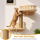 Waleaf 16 Piece Cat Wall Shelves for Indoor cats,Wall Mounted Cat Climber Set with House,Tunnel,Bridge,Steps,Scratcher,Bed