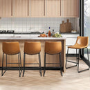 Waleaf 26 inch Bar Stools Set of 4,Counter Height Bar Stools with Back