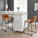 Waleaf 26 inch Bar Stools Set of 4,Counter Height Bar Stools with Back