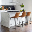 Waleaf 26 inch Bar Stools Set of 4,Counter Height Bar Stools with Back