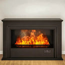 Waleaf 27 inch Water Vapor Fireplace with Mantel, 3D Realistic Mist Flame Fireplace with Water Control and Remote Control, Self-Cleaning, Fireplace Humidifier for Home Decor, White