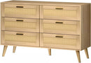 Waleaf 3 Drawer Rattan Dresser, Chests of Drawers for Bedroom
