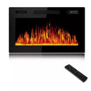 Waleaf 30” Electric Fireplace Ultra Thin Fireplace Heater, Recessed Wall Mounted Fireplace with Multicolor Flame & Remote Control