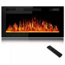 Waleaf 30” Electric Fireplace Ultra Thin Fireplace Heater, Recessed Wall Mounted Fireplace with Multicolor Flame & Remote Control