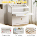 Waleaf 39 inch Hamster Cage with Acrylic Panels & Storage Shelf, Openable Top Habitats for All Your Small Pets（39.4" x19.7"x 40.4"）