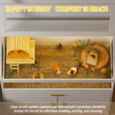 Waleaf 39 inch Hamster Cage with Acrylic Panels & Storage Shelf, Openable Top Habitats for All Your Small Pets（39.4" x19.7"x 40.4"）