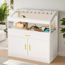 Waleaf 39 inch Hamster Cage with Acrylic Panels & Storage Shelf, Openable Top Habitats for All Your Small Pets（39.4" x19.7"x 40.4"）