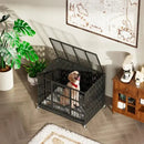 BOSSIN 48 inch Heavy Duty Indestructible Dog Crate,Chew Proof Prevent Escape ,High-anxiety Dog Kennel with Detachable Soft Cushion and Locking Wheels for Large Dogs