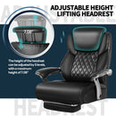 Waleaf 500lbs Big and Tall Office Chair with Adjustable Headrest for Adults, Computer Chair Home Office Desk Chair with Retractable Footrest for Home Office