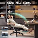 Waleaf 500lbs Big and Tall Office Chair with Adjustable Headrest for Adults, Computer Chair Home Office Desk Chair with Retractable Footrest for Home Office