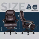 Waleaf 500lbs Big and Tall Office Chair with Adjustable Headrest for Adults, Computer Chair Home Office Desk Chair with Retractable Footrest for Home Office