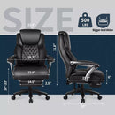 Waleaf 500lbs Big and Tall Office Chair with Adjustable Headrest for Adults, Computer Chair Home Office Desk Chair with Retractable Footrest for Home Office