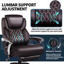 Waleaf 500lbs Big and Tall Office Chair with Adjustable Headrest for Adults, Computer Chair Home Office Desk Chair with Retractable Footrest for Home Office