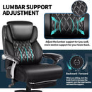 Waleaf 500lbs Big and Tall Office Chair with Adjustable Headrest for Adults, Computer Chair Home Office Desk Chair with Retractable Footrest for Home Office