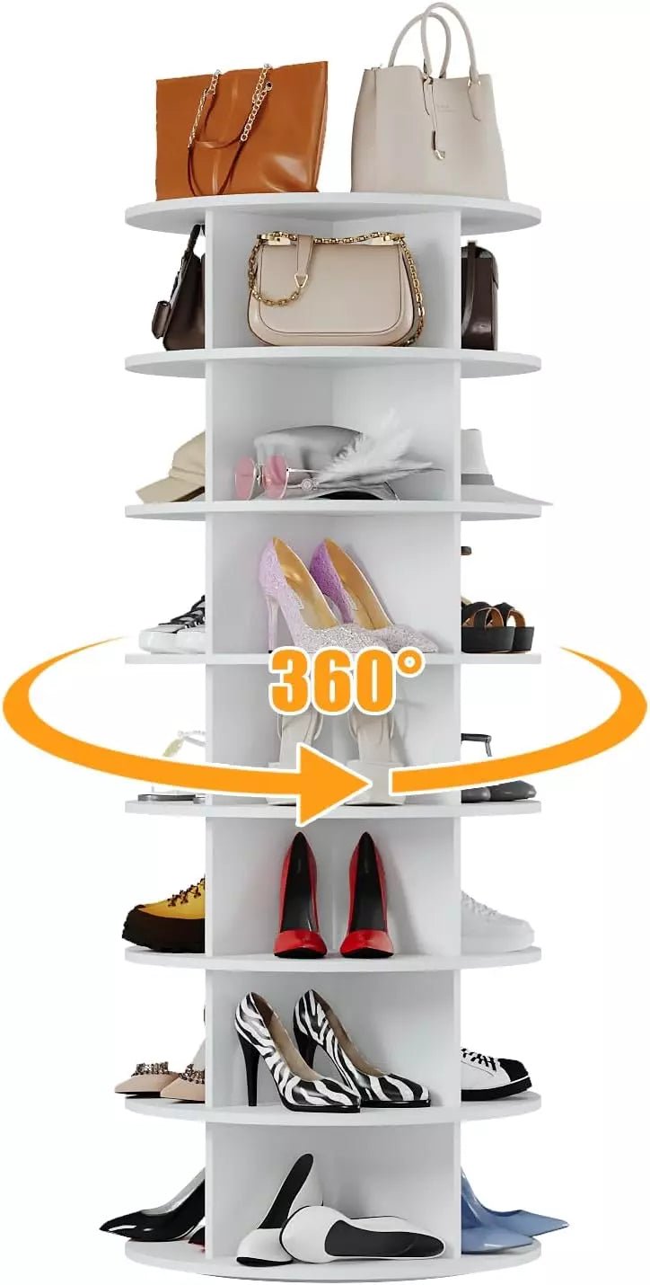 Waleaf 7 Tier Rotating Shoe Rack Tower 360