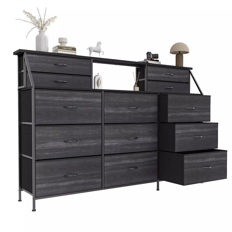 Waleaf 70" Bedroom Dresser with 13 Large Drawers, Long Dressers & Chests of Drawers for Closet