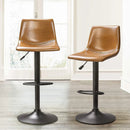 Waleaf Adjustable Swivel Bar Stools Set of 4, Counter Height Bar Stools with Back