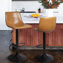 Waleaf Adjustable Swivel Bar Stools Set of 4, Counter Height Bar Stools with Back