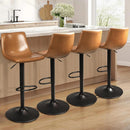 Waleaf Adjustable Swivel Bar Stools Set of 4, Counter Height Bar Stools with Back