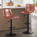WALEAF Bar Stools Set of 2 Modern Swivel Bar Chairs