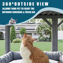 Waleaf Cat Window Box for Large Cats,Outdoor Cat Catio for Sunbathing, Napping & Overlooking