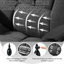 Waleaf Criss Cross Chair with Flip-Up Arms & Airbag Lumbar Support, Wide Seat Office Chair on Wheels