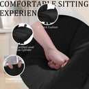 Waleaf Criss Cross Chair with Flip-Up Arms & Airbag Lumbar Support, Wide Seat Office Chair on Wheels