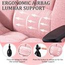 Waleaf Criss Cross Chair with Flip-Up Arms & Airbag Lumbar Support, Wide Seat Office Chair on Wheels