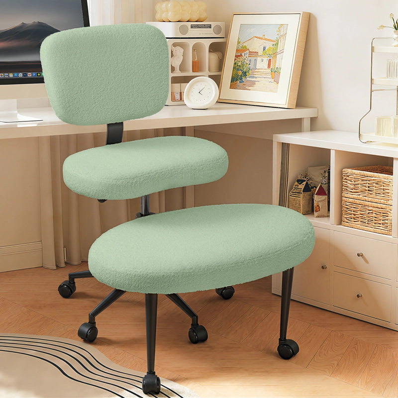 Waleaf Cross Legged Office Chair Swivel, Ergonomic ADHD Desk Chair wit