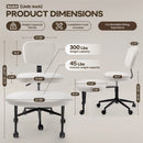 Waleaf Ergonomic Cross Legged Chair, 360° Swivel Height Adjustable Chair with Wheels for ADHD,Teddy Fabric and Lumbar Support