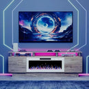 Waleaf Fireplace TV Stand with 36" Electric Fireplace for TVs Up to 90"