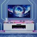 Waleaf Fireplace TV Stand with 36" Electric Fireplace for TVs Up to 90"