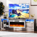 Waleaf Fireplace TV Stand with 36" Electric Fireplace for TVs Up to 90"