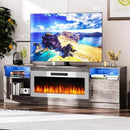 Waleaf Fireplace TV Stand with 36" Electric Fireplace for TVs Up to 90"