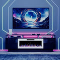 Waleaf Fireplace TV Stand with 36" Electric Fireplace for TVs Up to 90"
